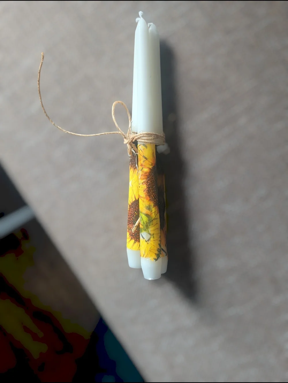Set Of 12 Floral Handmade Decorative Candles